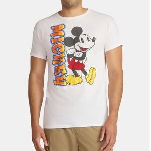 Disney Mickey Mouse Men’s Size Large White Graphic T-Shirt NWOT